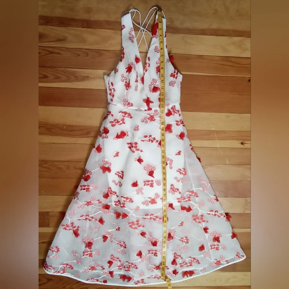 Akira Floral Mesh Crossback Dress.